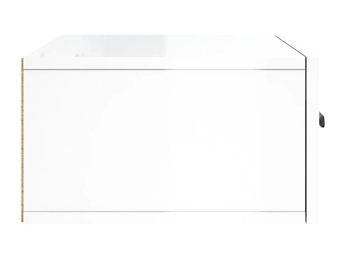 Tables de chevet murales 2 pcs blanc brillant 35x35x20 cm