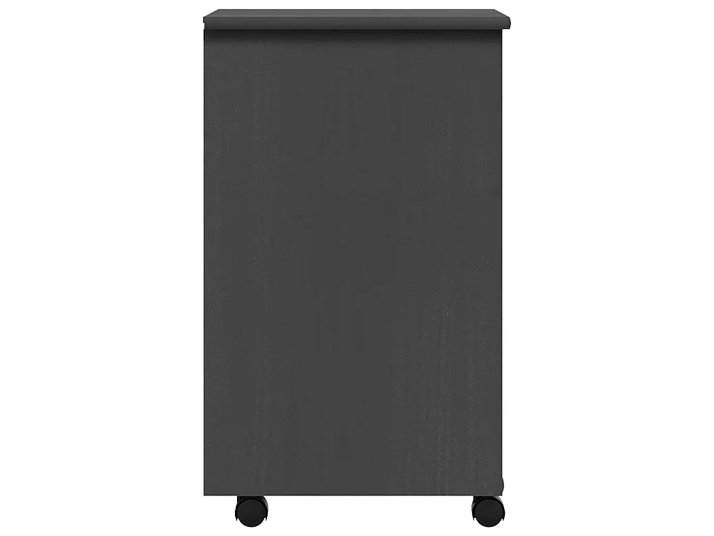 Armoire roulante avec tiroirs MOSS gris bois de pin solide