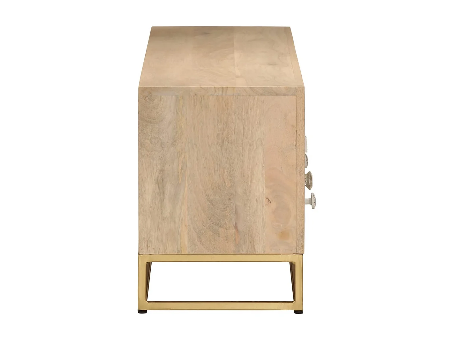 TV-Schrank 110x30x40 cm Massivholz Mango und Eisen