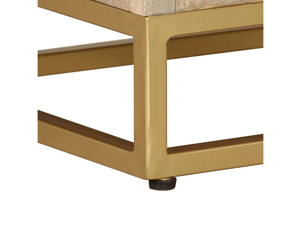 TV-Schrank 110x30x40 cm Massivholz Mango und Eisen