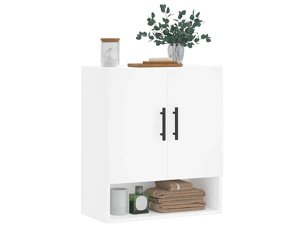 Armoire murale blanc 60x31x70 cm bois d'ingénierie