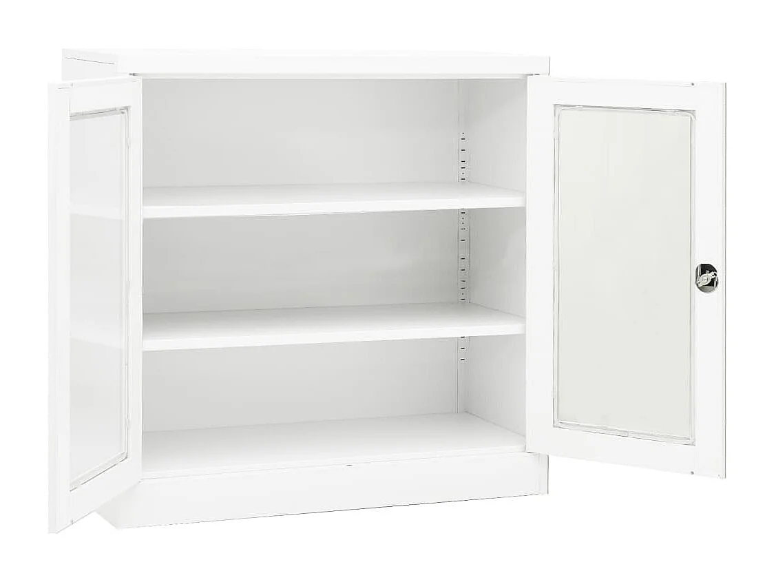 Armoire de bureau Blanc 90x40x90 cm Acier