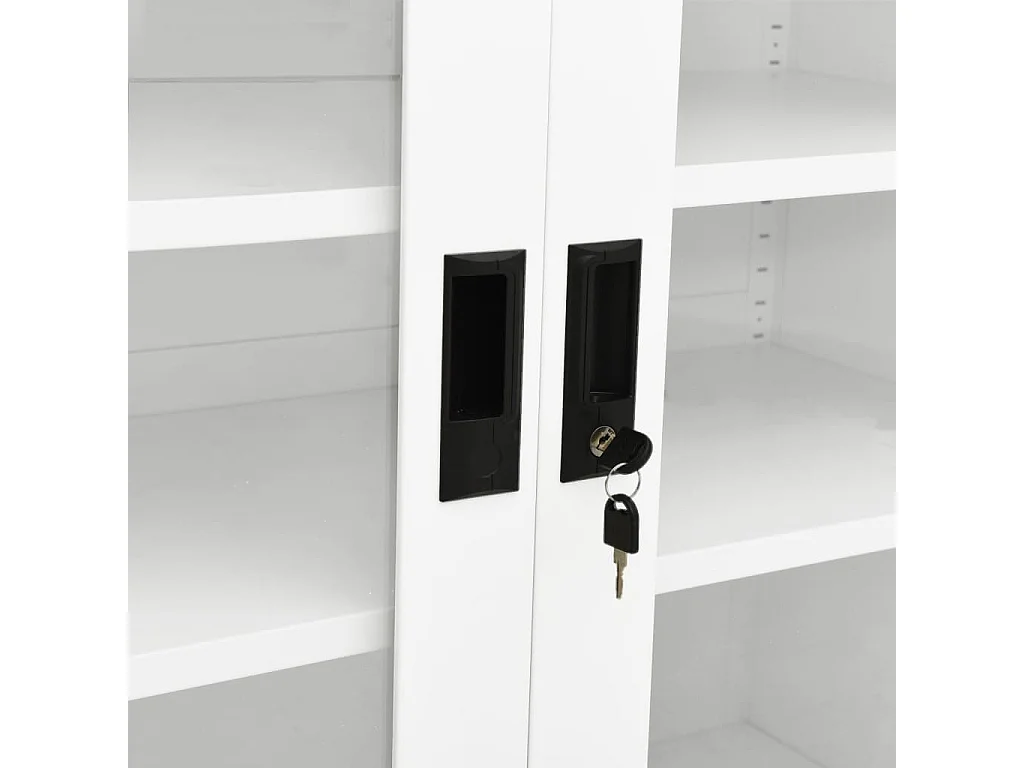 Armoire de bureau Blanc 90x40x90 cm Acier