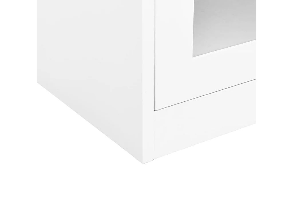 Armoire de bureau Blanc 90x40x90 cm Acier