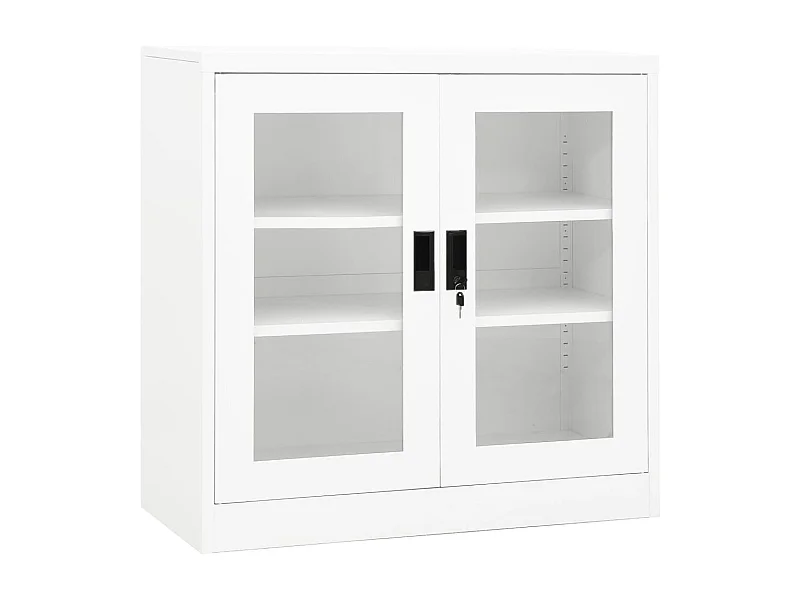 Büroschrank Weiß 90x40x90 cm Stahl