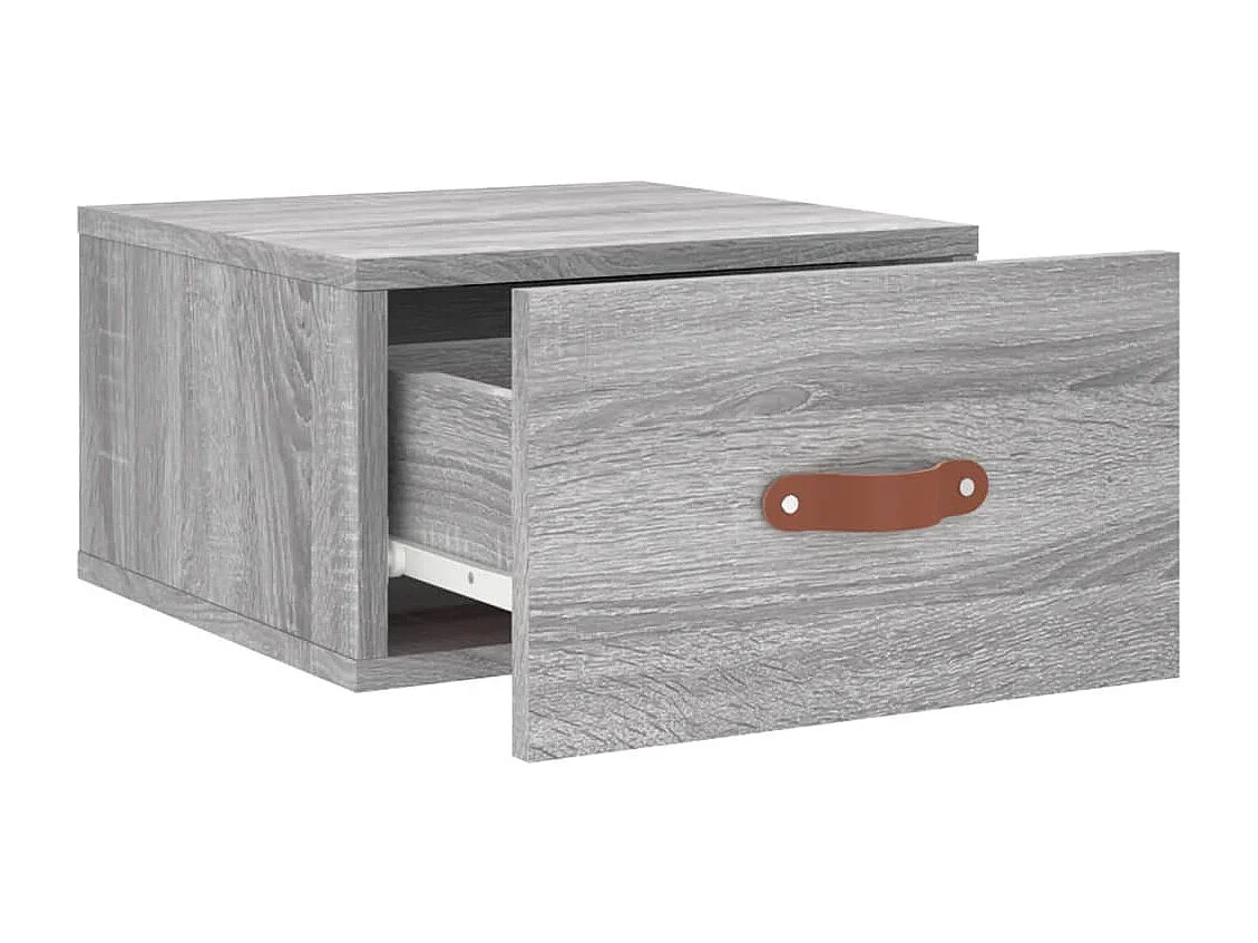 Mesas de cabeceira de parede 2 pcs 35x35x20 cm cinzento sonoma