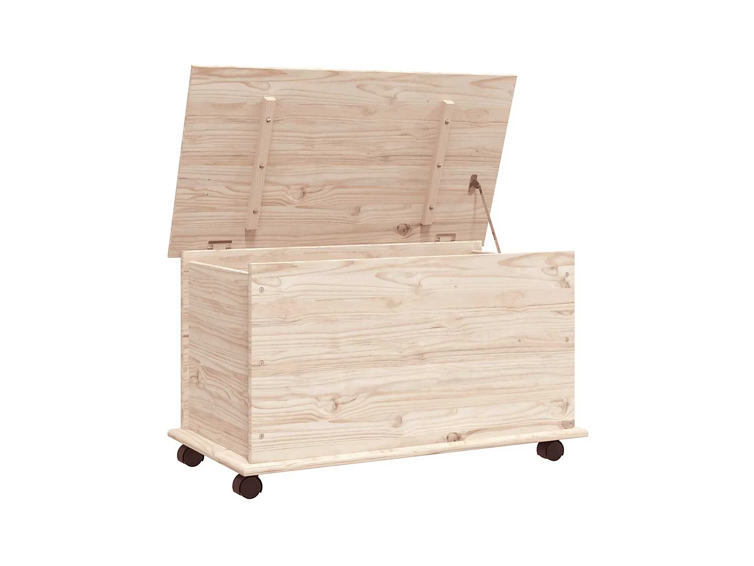 Coffre de rangement à roulettes ALTA 73x39,5x43 cm bois de pin