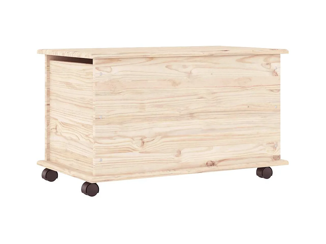 Coffre de rangement à roulettes ALTA 73x39,5x43 cm bois de pin