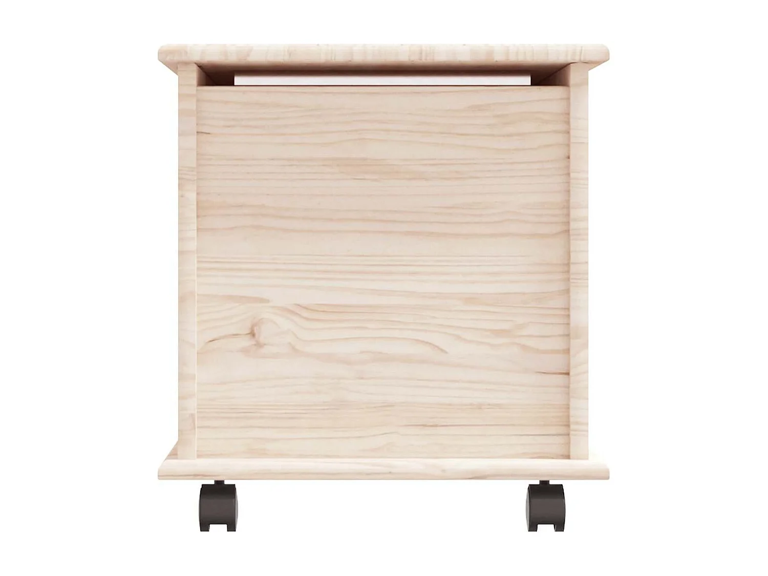 Opbergkist met wielen ALTA 73x39,5x43 cm massief grenenhout