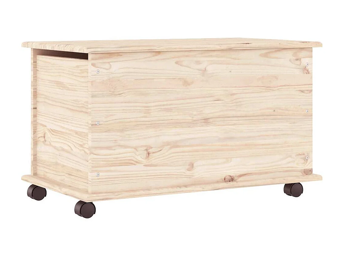 Coffre de rangement à roulettes ALTA 73x39,5x43 cm bois de pin