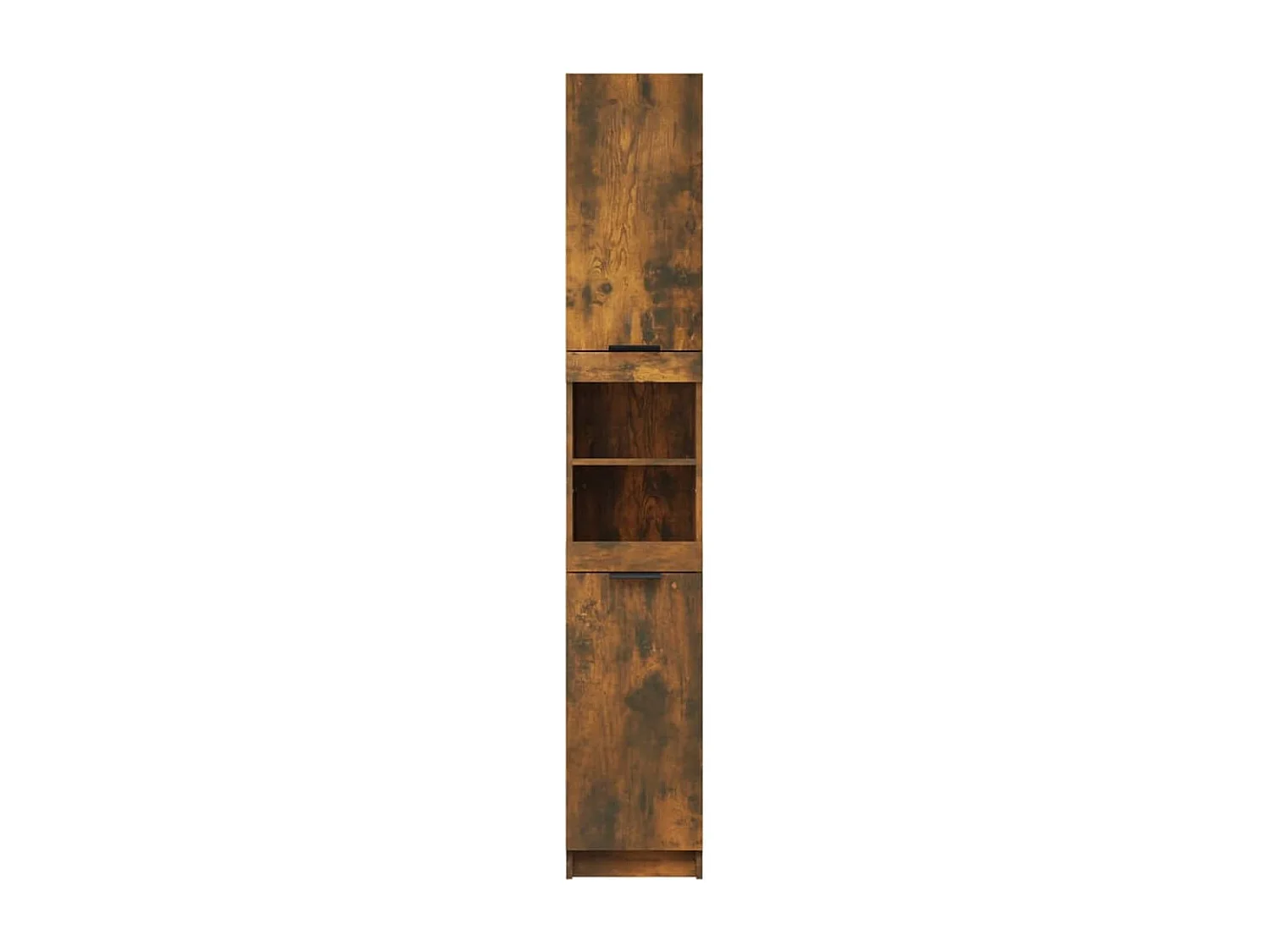 Armoire de bain Chêne fumé 32x34x188,5 cm Bois d'ingénierie