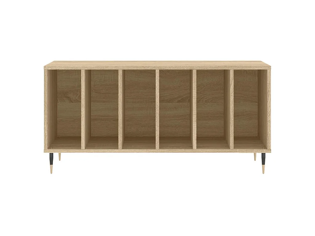 Mobile Porta Dischi Rovere Sonoma 100x38x48cm Legno Multistrato