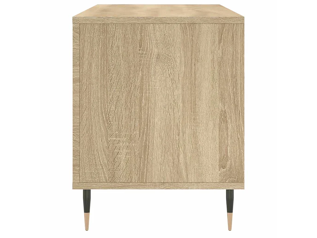 Mobile Porta Dischi Rovere Sonoma 100x38x48cm Legno Multistrato