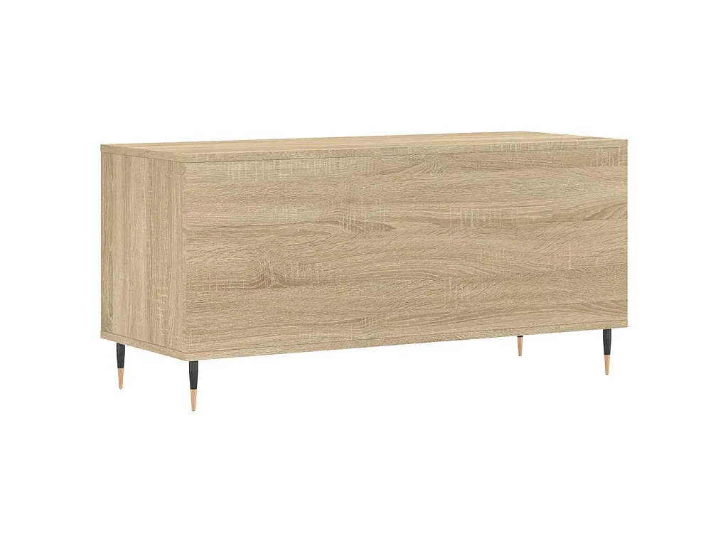 Mobile Porta Dischi Rovere Sonoma 100x38x48cm Legno Multistrato