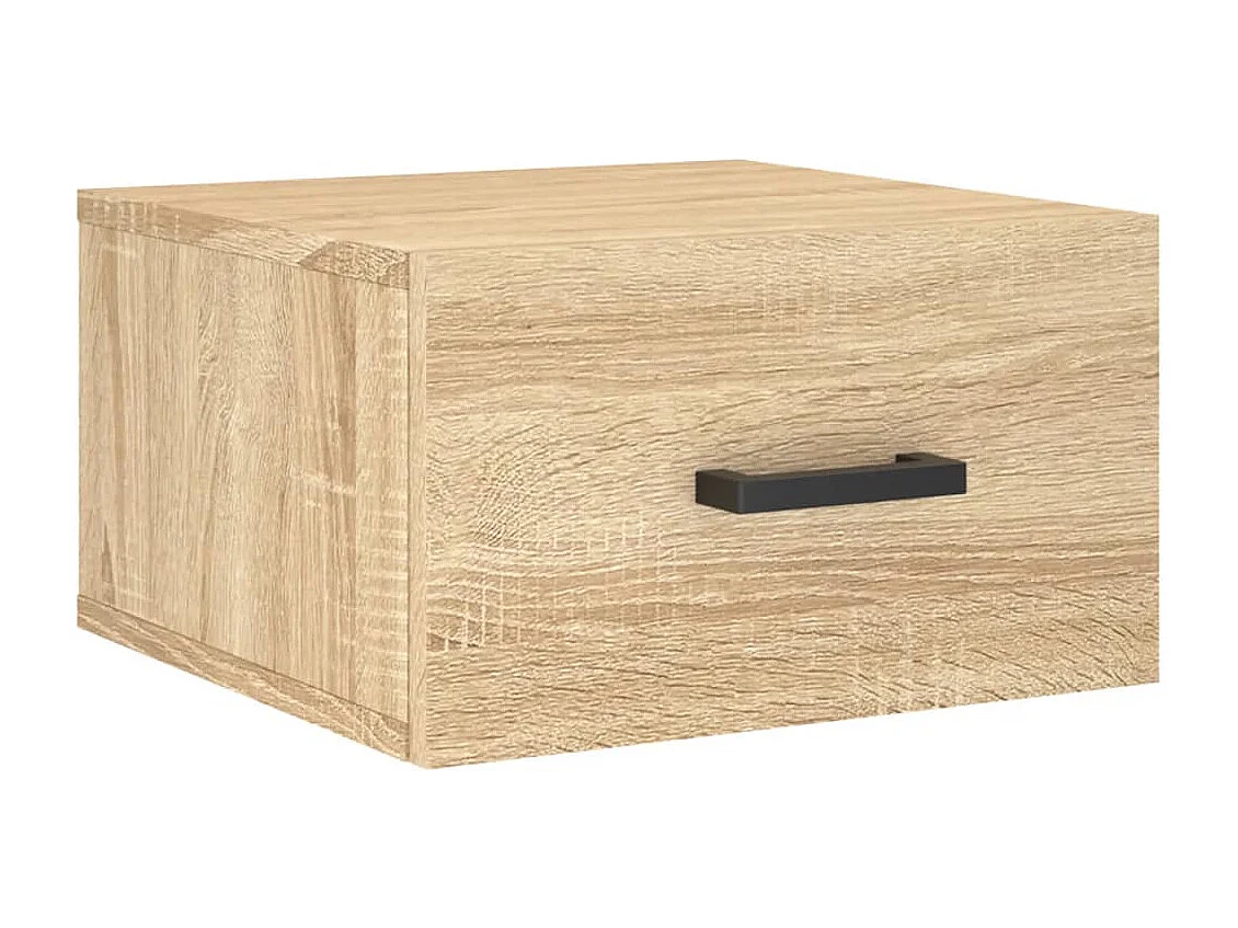 Mesas de cabeceira parede 2 pcs 35x35x20 cm cor carvalho sonoma