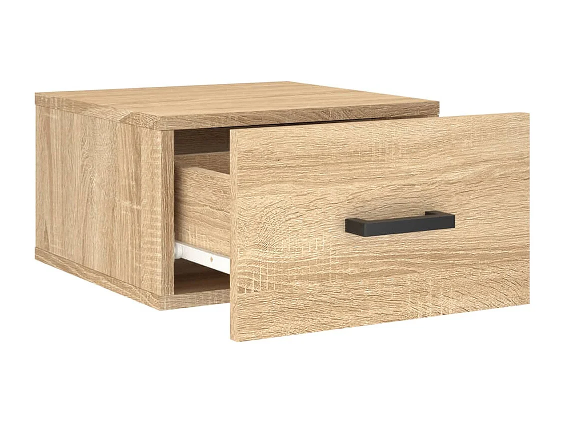 Mesas de cabeceira parede 2 pcs 35x35x20 cm cor carvalho sonoma