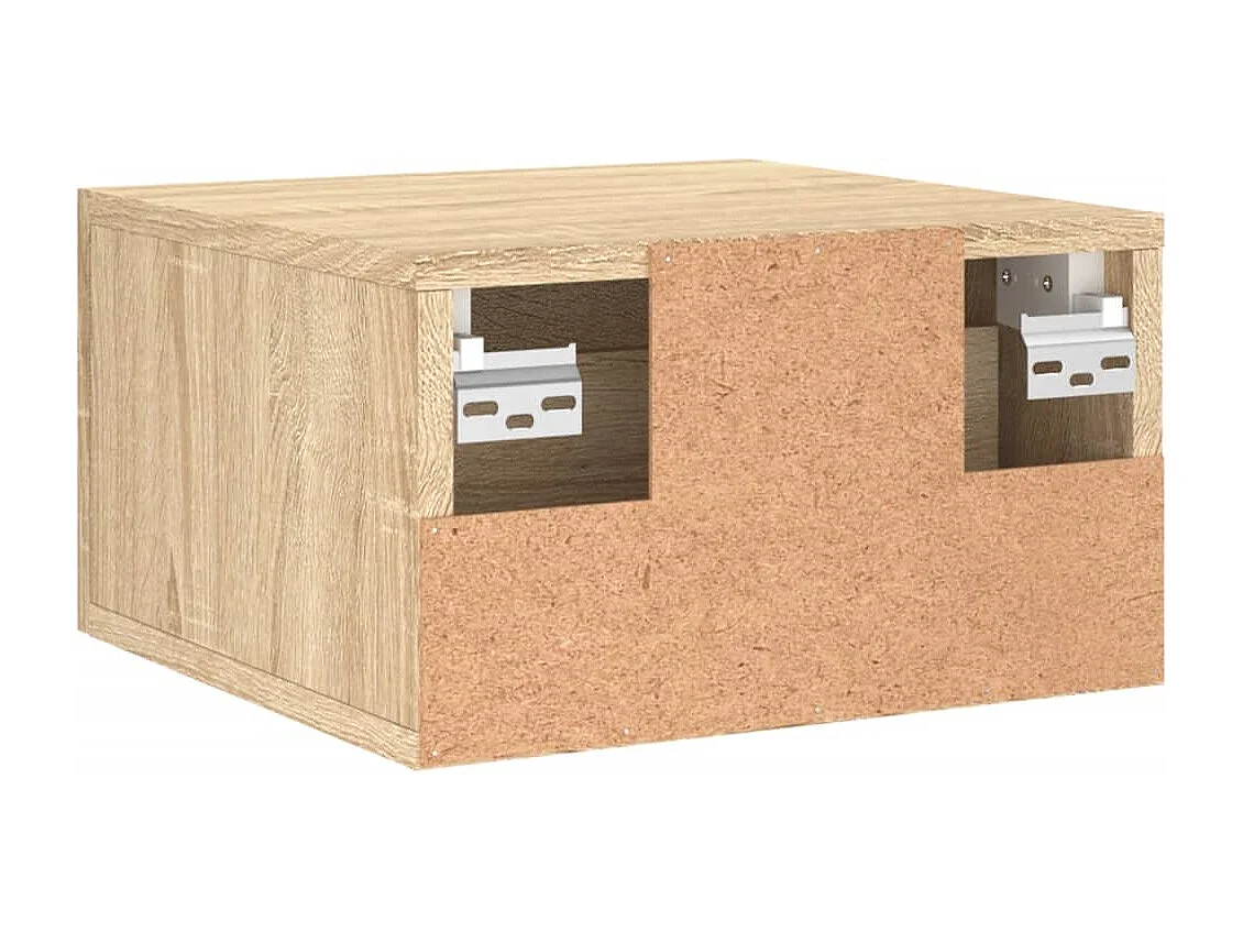 Mesas de cabeceira parede 2 pcs 35x35x20 cm cor carvalho sonoma