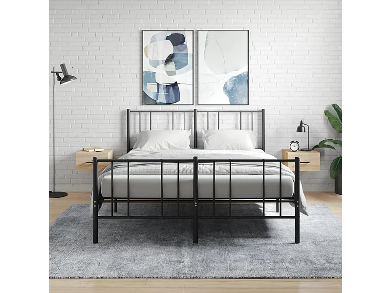 Tables de chevet murales 2 pcs chêne sonoma 35x35x20 cm