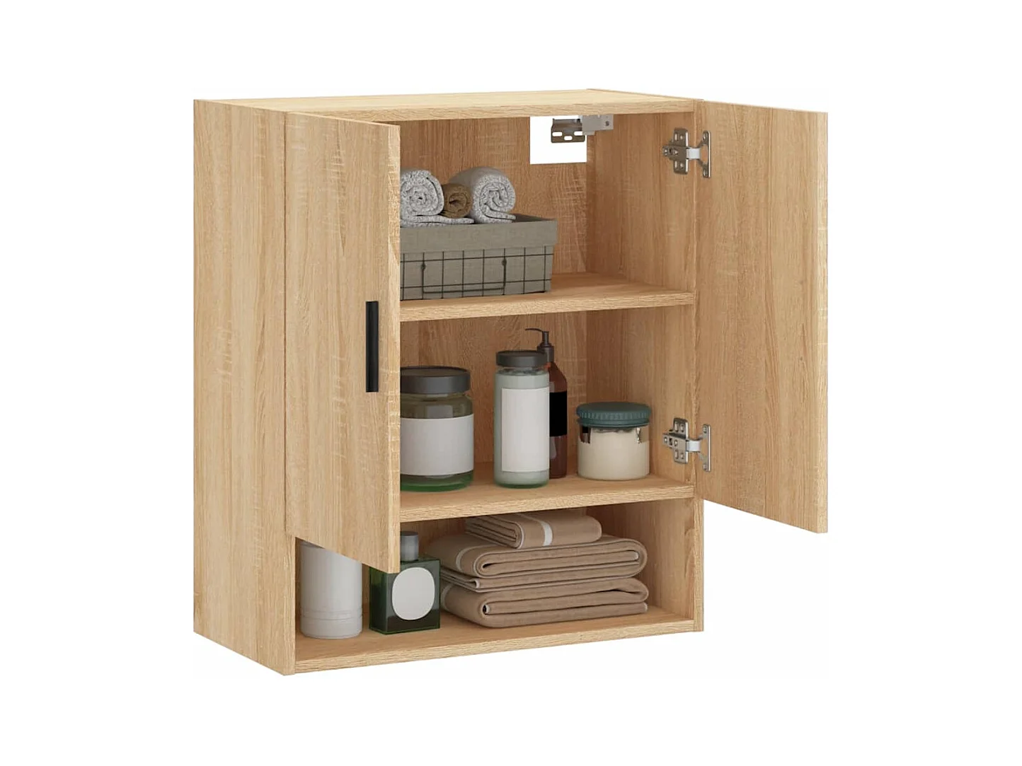 Wandkast 60x31x70 cm bewerkt hout sonoma eikenkleurig