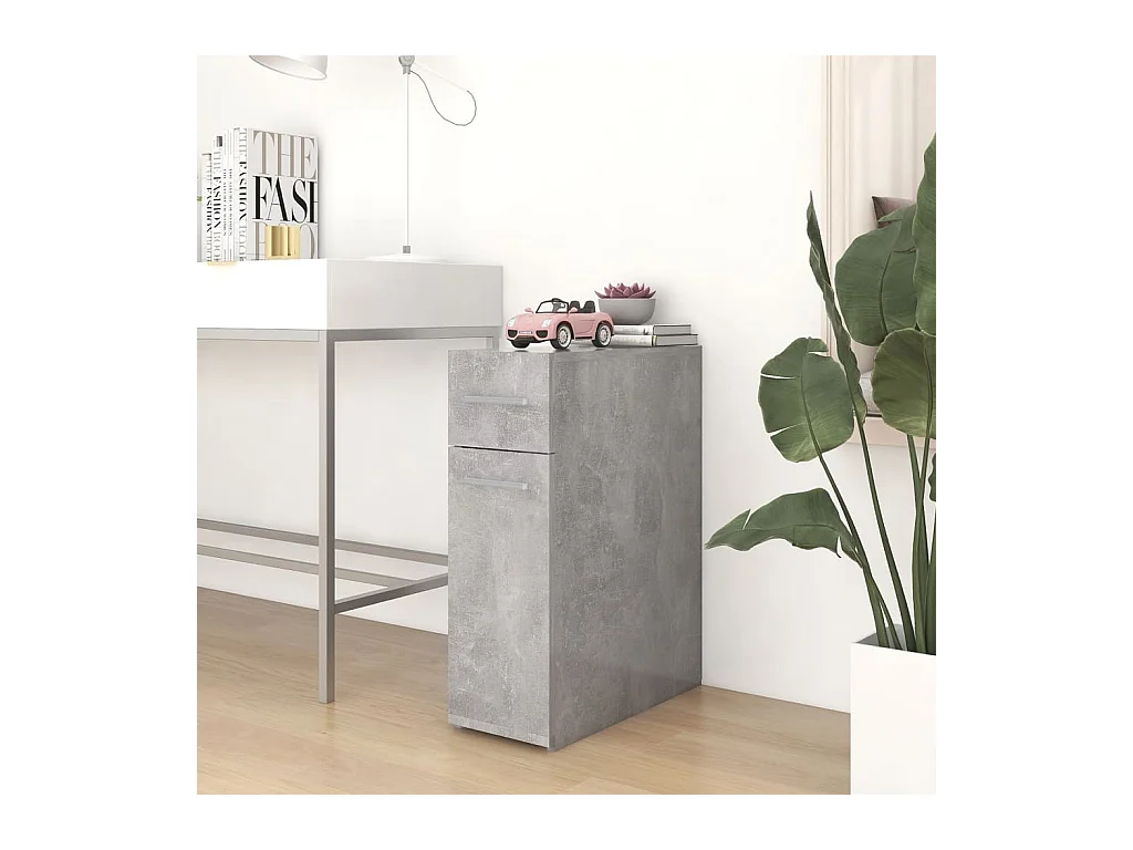 Armadietto da Farmacia Grigio Cemento 20x45,5x60 cm Multistrato