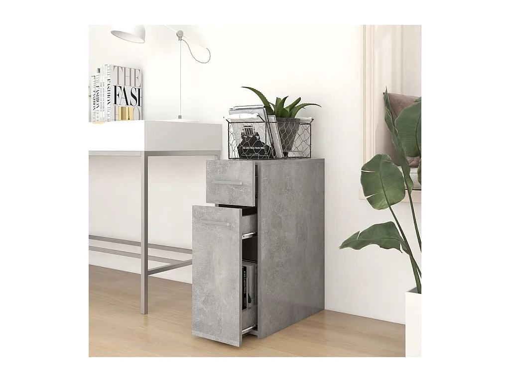 Apothekerskast 20x45,5x60 cm bewerkt hout betongrijs