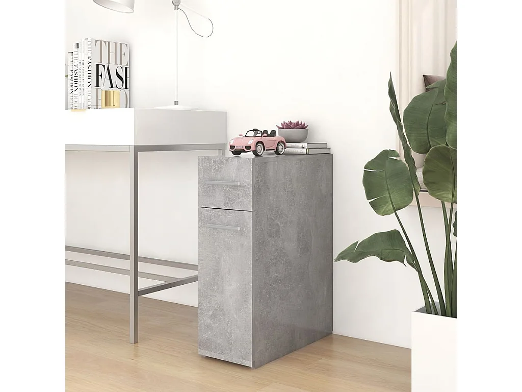 Apothekerskast 20x45,5x60 cm bewerkt hout betongrijs