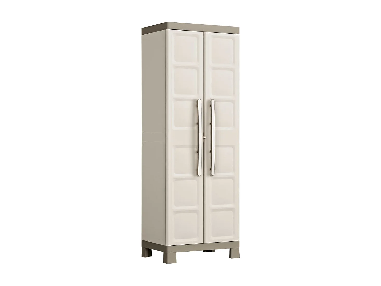Armoire de rangement polyvalente Excellence Beige et taupe 182cm