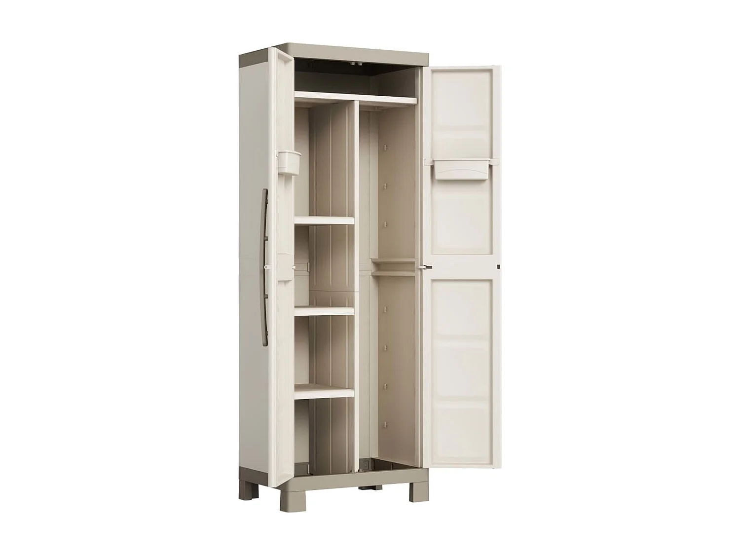 Armoire de rangement polyvalente Excellence Beige et taupe 182cm