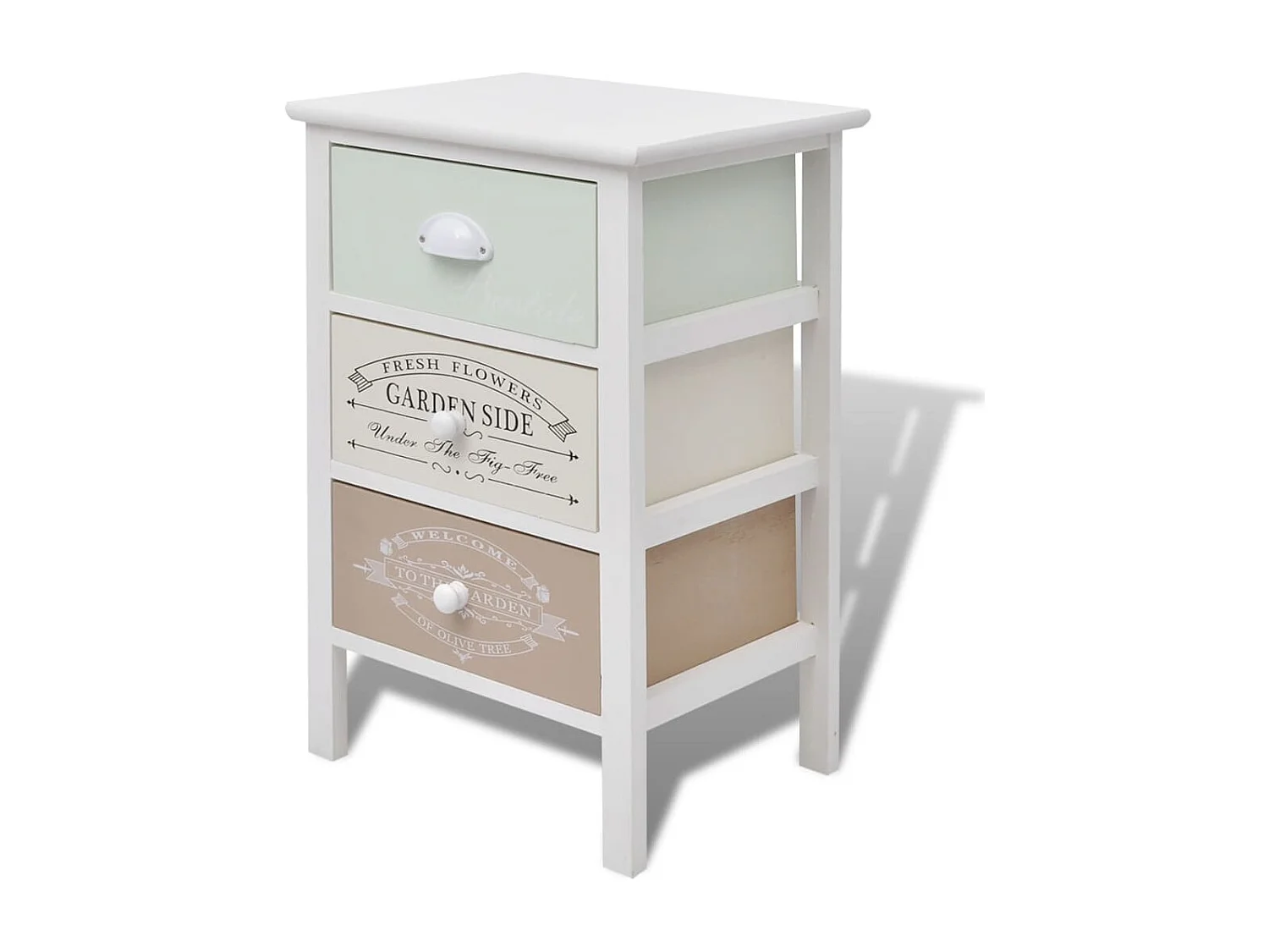 Beistellschrank mit 3 Schubladen Französischer Stil Holz