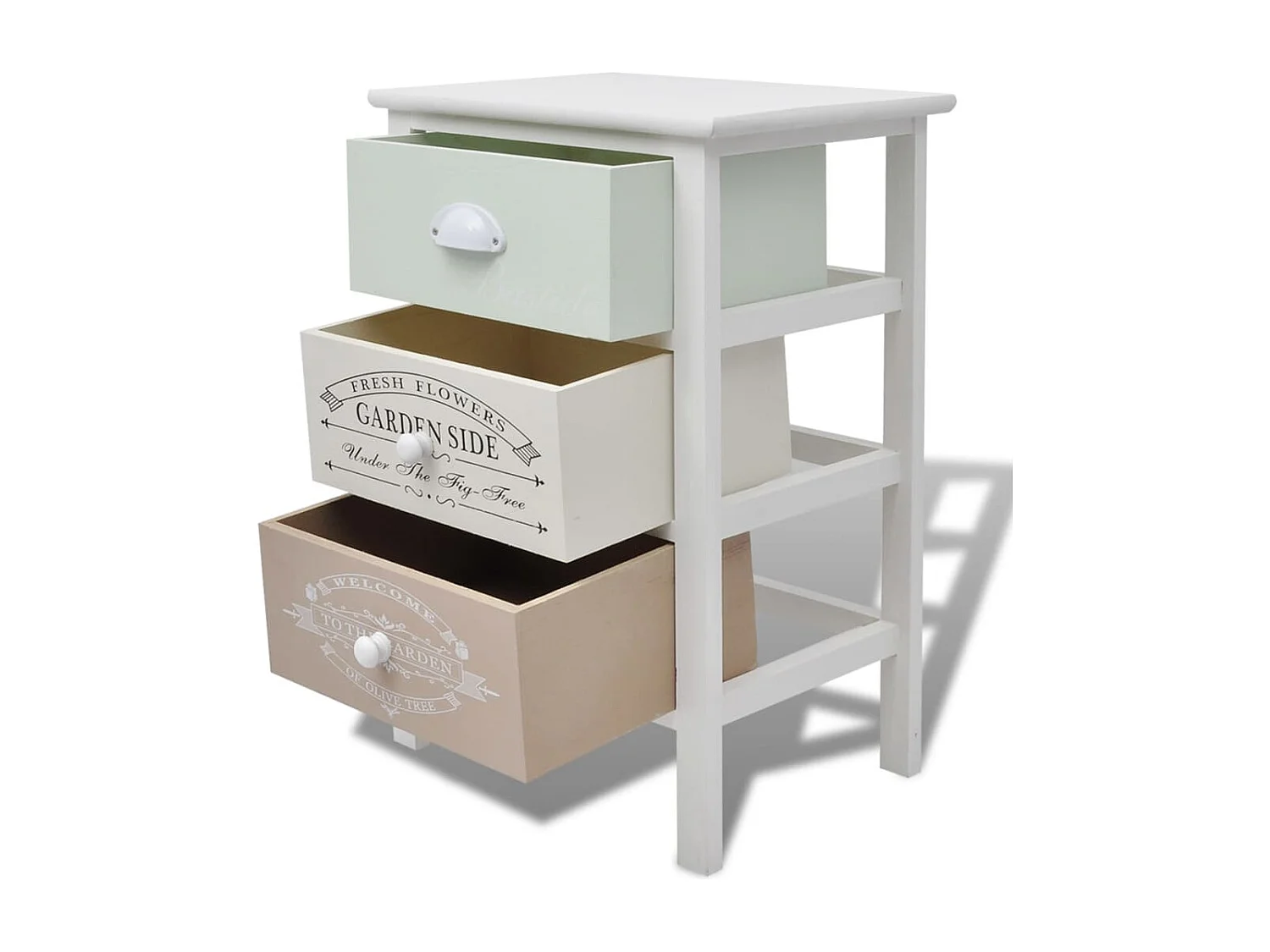 Beistellschrank mit 3 Schubladen Französischer Stil Holz