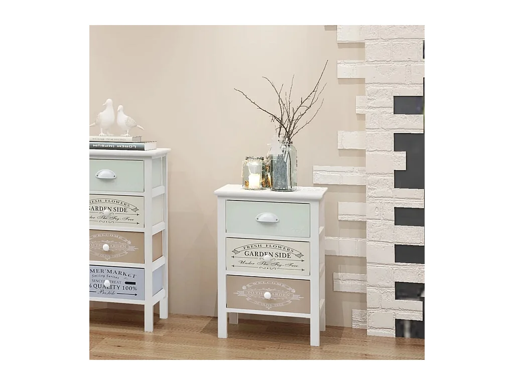 Armoire de rangement en style français 3 tiroirs Bois