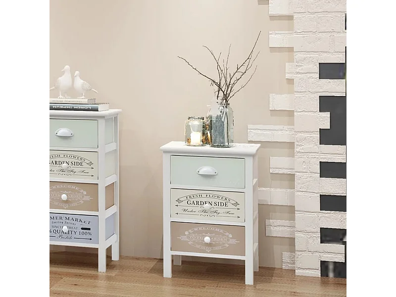 Armoire de rangement en style français 3 tiroirs Bois