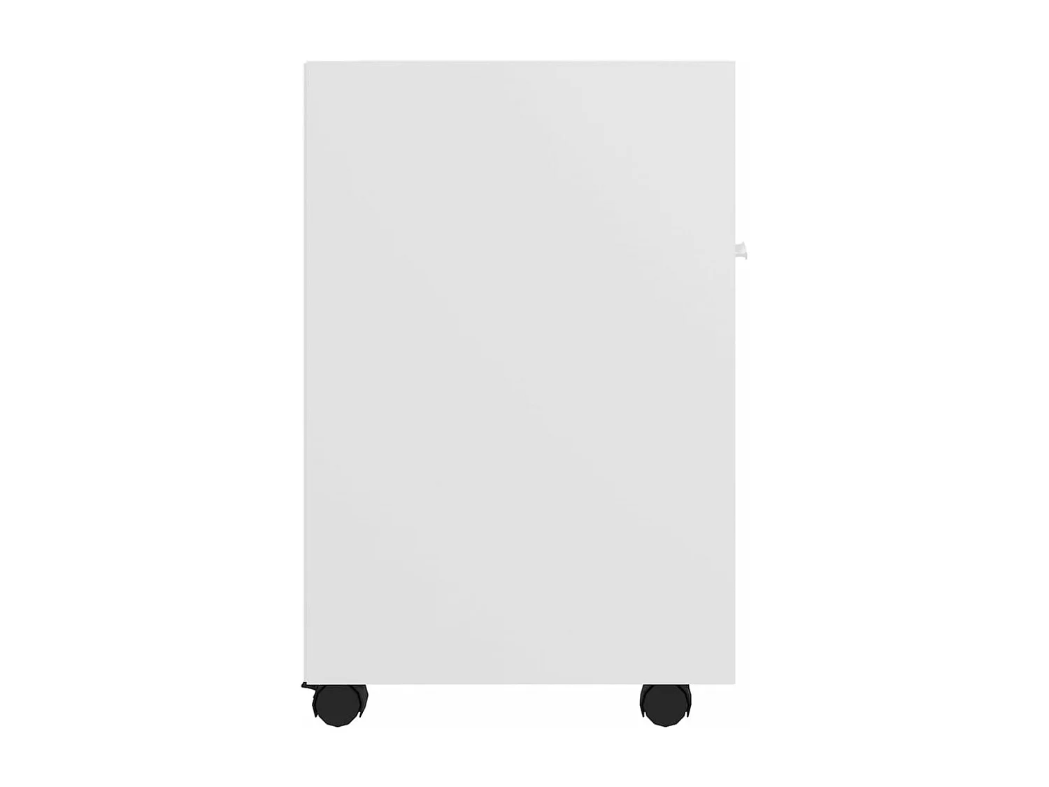 Armoire latérale avec roues Blanc 33x38x60 cm Bois d’ingénierie