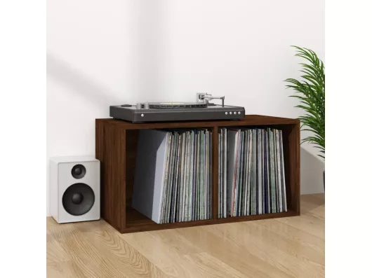 Kauf Unique Schallplatten-Box Braun Eiche-Optik 71x34x36 cm Holzwerkstoff