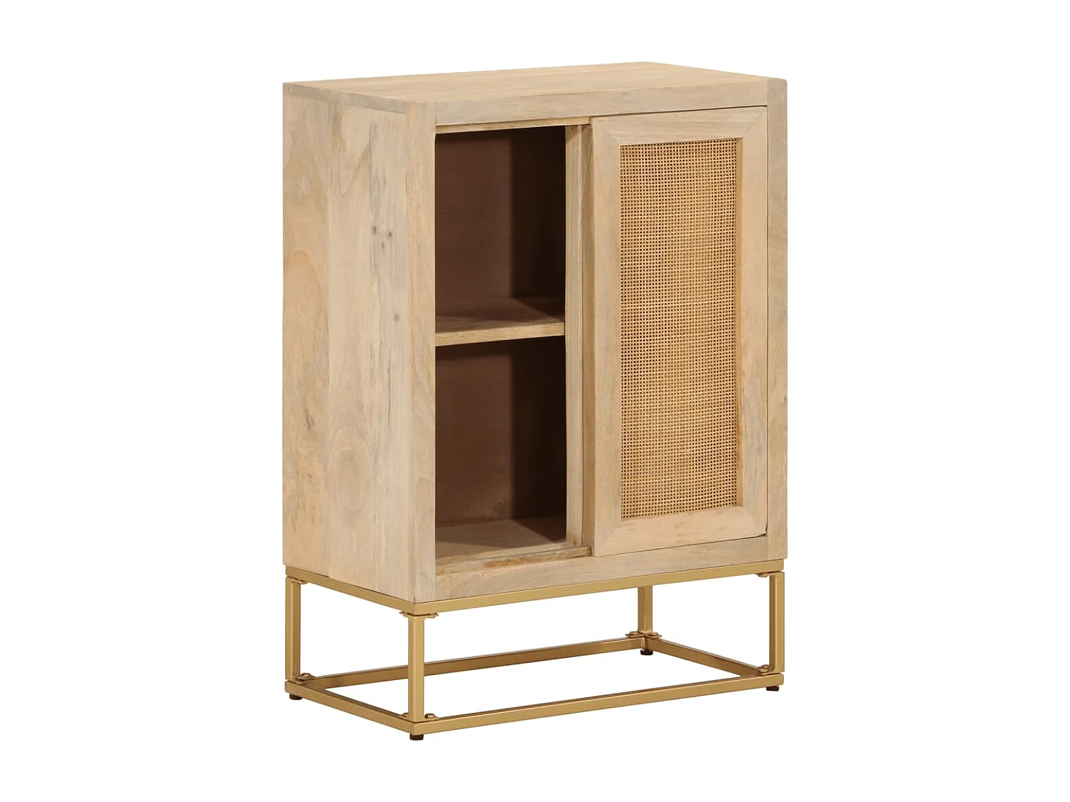 Sideboard 55x30x76 cm Massivholz Mango und Eisen