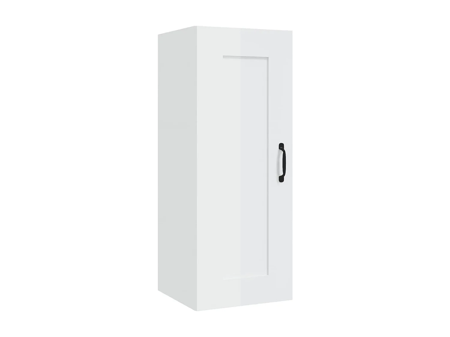 Armoire suspendue Blanc brillant 35x34x90 cm Bois d'ingénierie