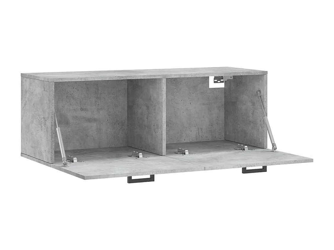 Armoire murale gris béton 100x36,5x35 cm bois d'ingénierie