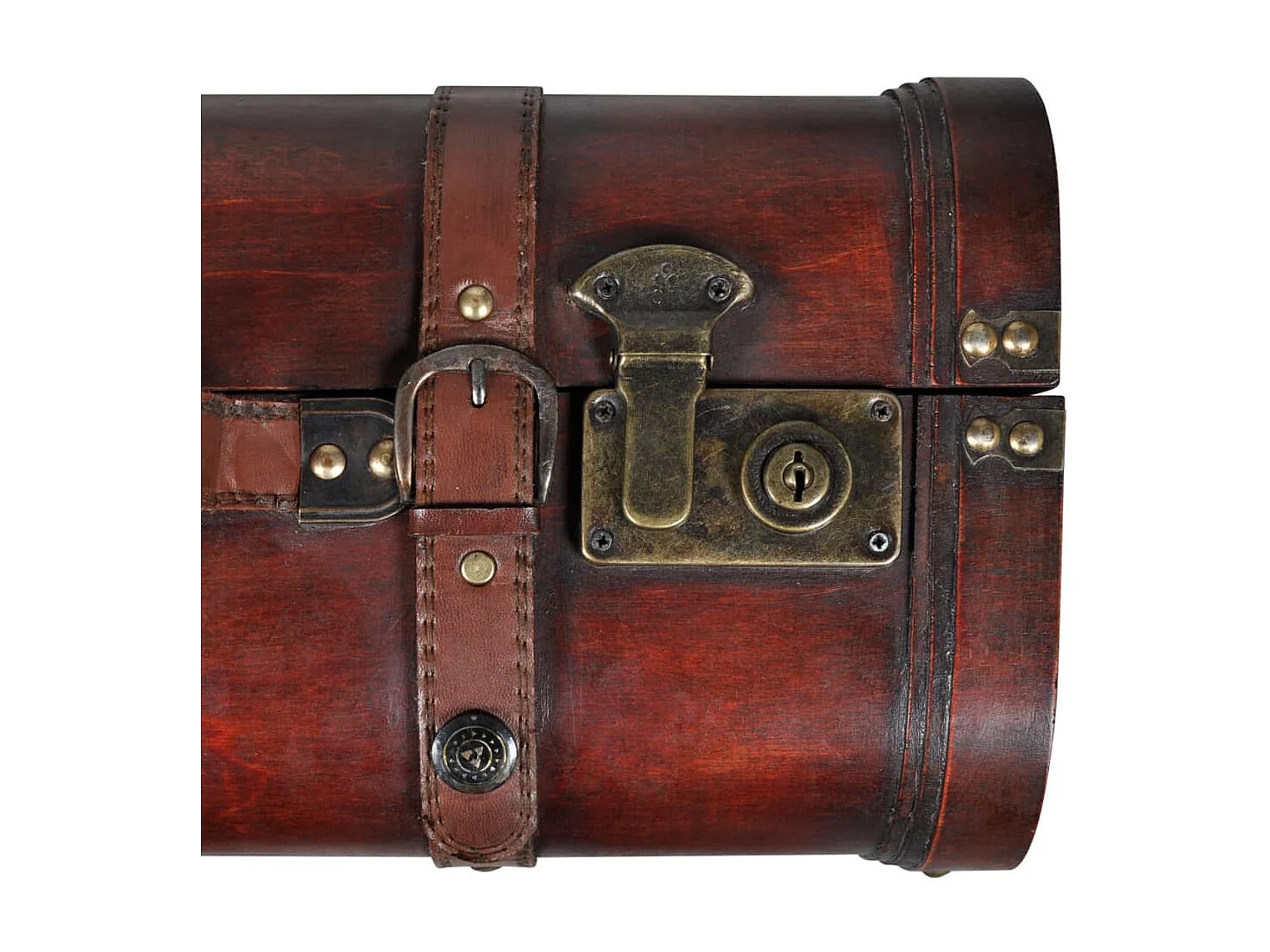 Baule del Tesoro in Legno 2 pz Vintage Marrone