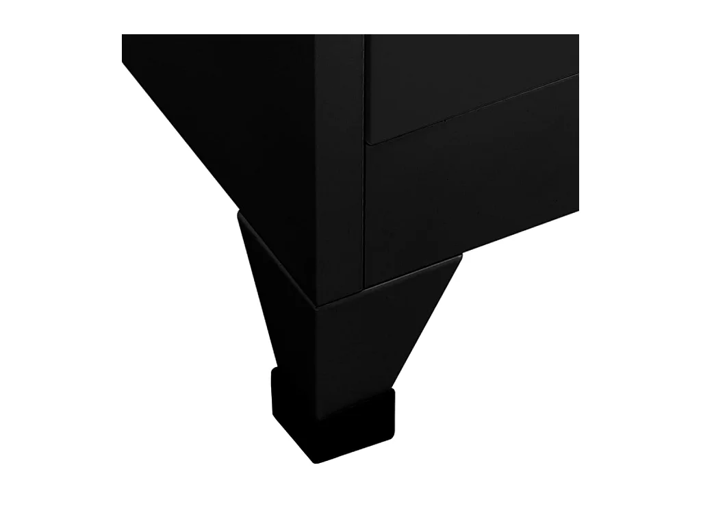 Lockerkast 90x40x180 cm staal zwart