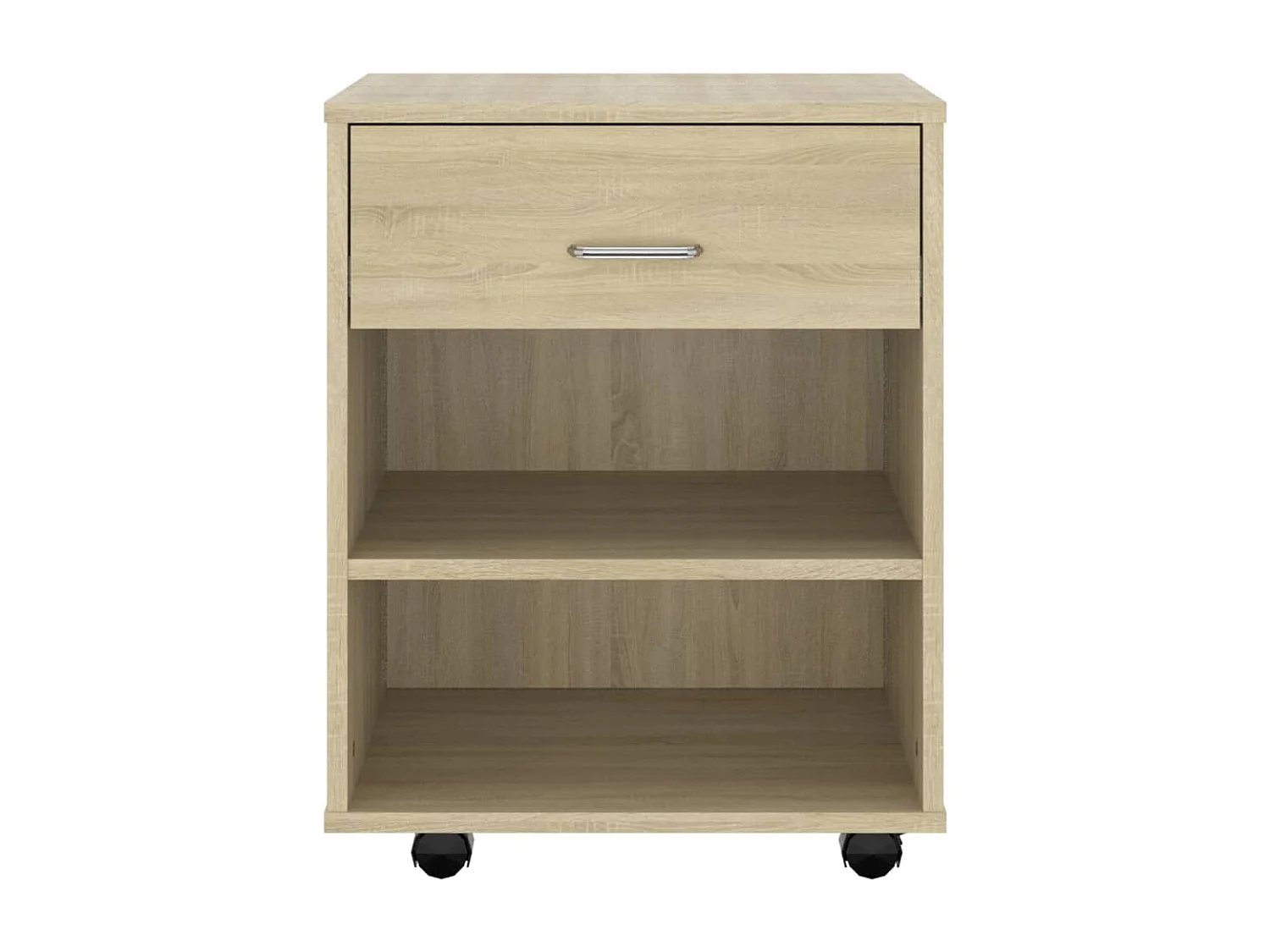 Armario con ruedas madera contrachapada roble Sonoma 46x36x59cm