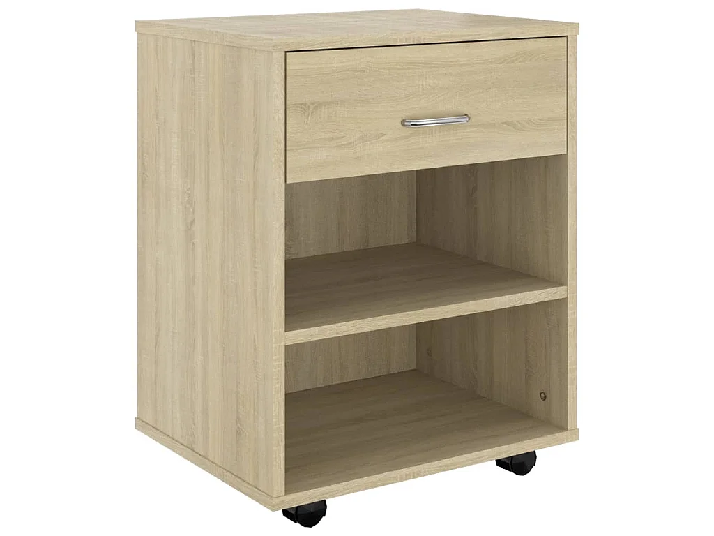 Armoire à roulettes Chêne sonoma 46x36x59 cm Bois d’ingénierie