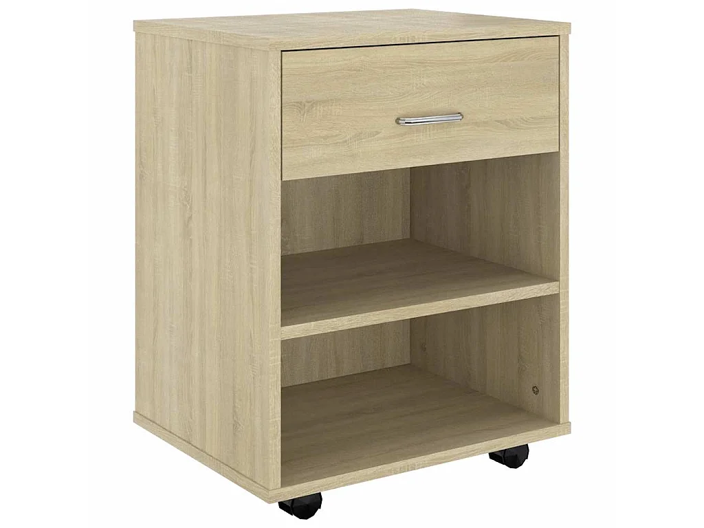 Armoire à roulettes Chêne sonoma 46x36x59 cm Bois d’ingénierie