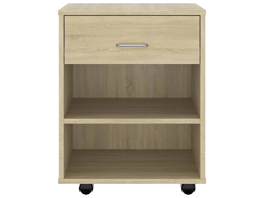 Armoire à roulettes Chêne sonoma 46x36x59 cm Bois d’ingénierie