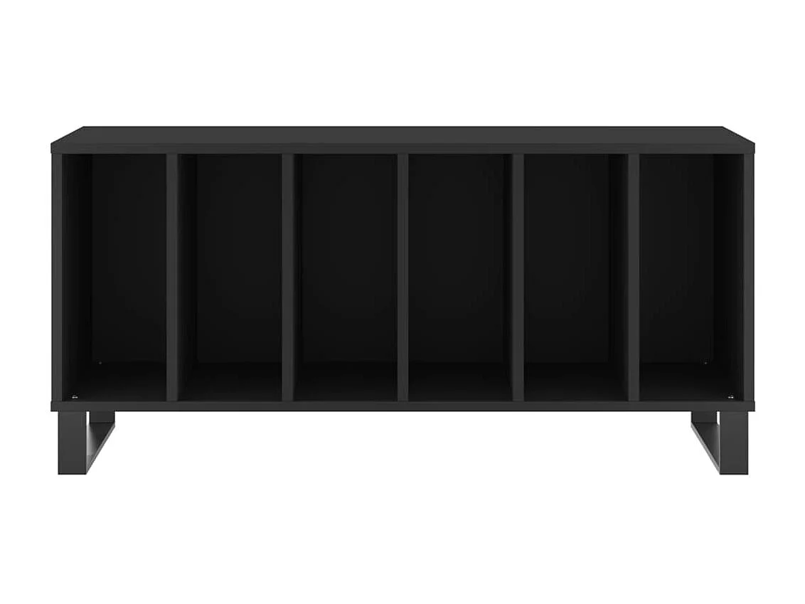 Platenkast 100x38x48 cm bewerkt hout zwart