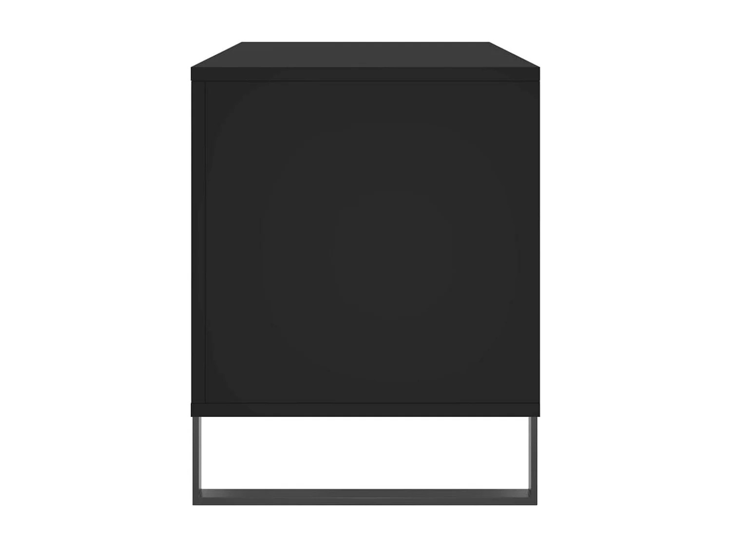 Platenkast 100x38x48 cm bewerkt hout zwart