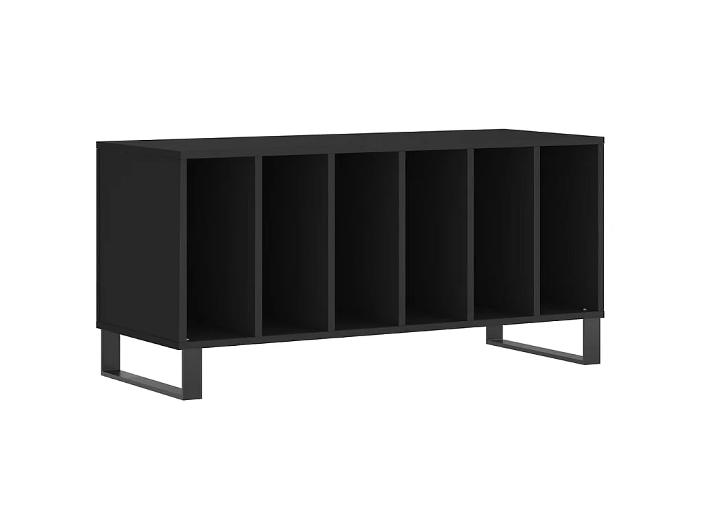 Plattenschrank Schwarz 100x38x48 cm Holzwerkstoff