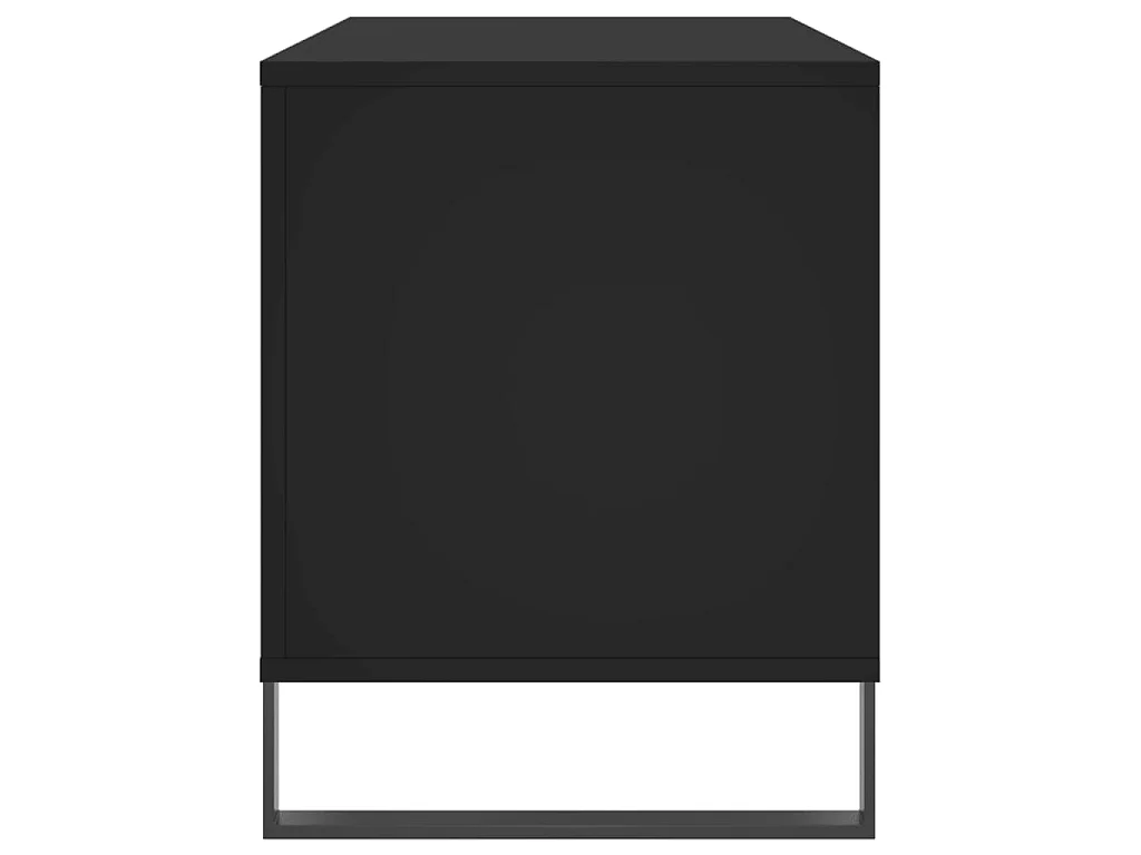 Plattenschrank Schwarz 100x38x48 cm Holzwerkstoff
