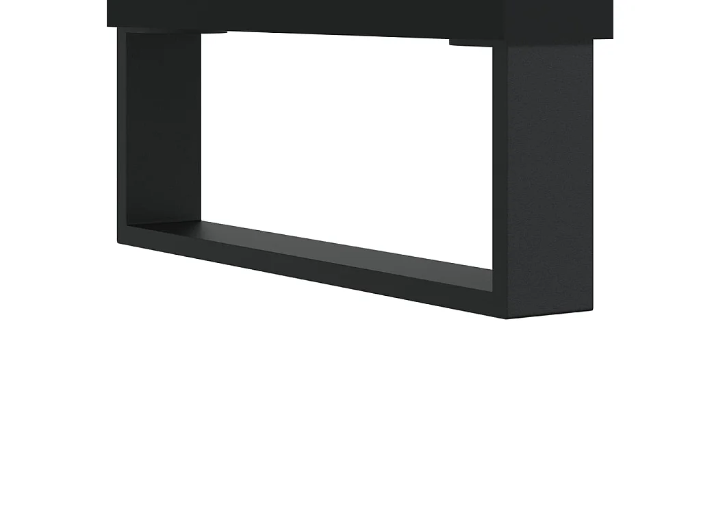 Plattenschrank Schwarz 100x38x48 cm Holzwerkstoff