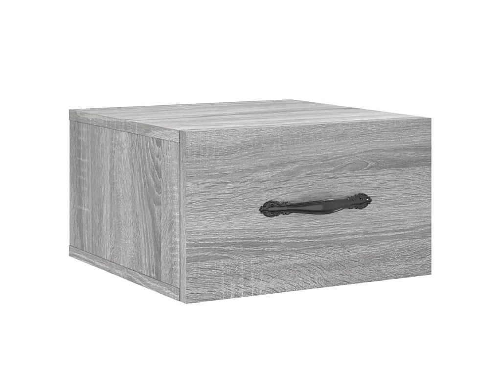 Wand-Nachttische 2 Stk. Grau Sonoma 35x35x20 cm