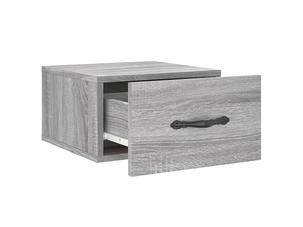 Wand-Nachttische 2 Stk. Grau Sonoma 35x35x20 cm
